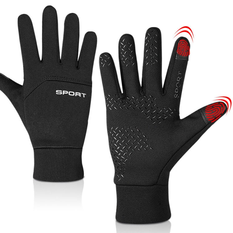 Outdoor Sports Velvet Anti-Slip Glove, Size: L(Black) - Full Finger Gloves by PMC Jewellery | Online Shopping South Africa | PMC Jewellery