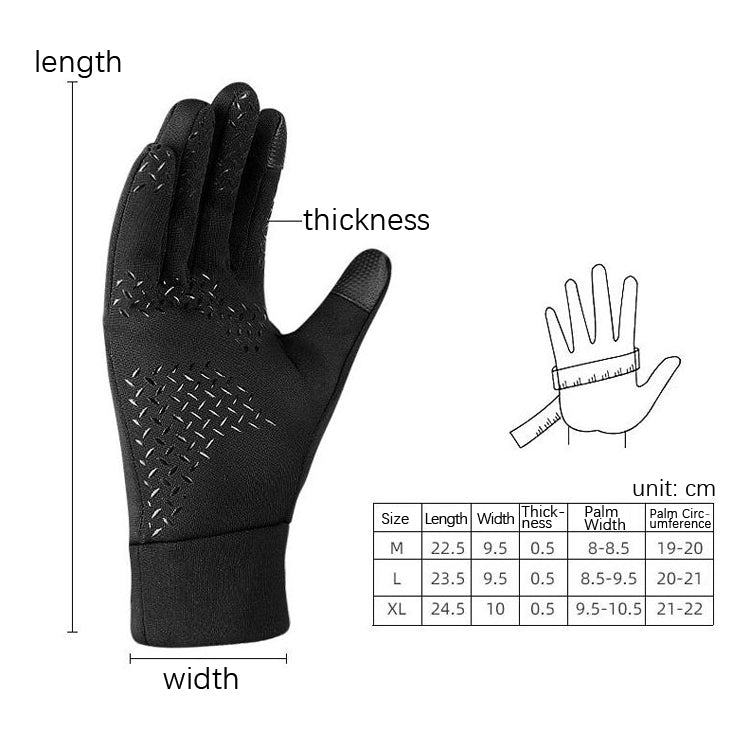 Outdoor Sports Velvet Anti-Slip Glove, Size: L(Black) - Full Finger Gloves by PMC Jewellery | Online Shopping South Africa | PMC Jewellery