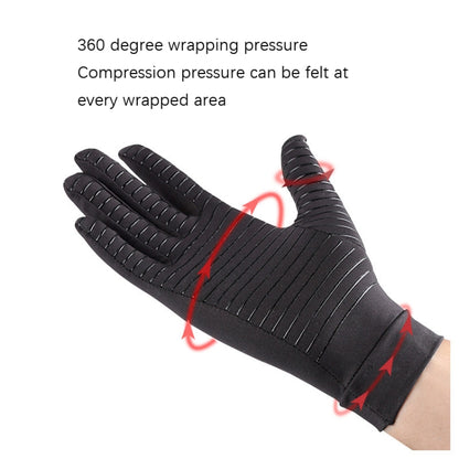 Copper Fiber Pressure Sports Fitness Anti-Slip Gloves, Size: L - Safety Gloves by PMC Jewellery | Online Shopping South Africa | PMC Jewellery