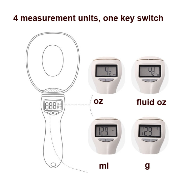 800g/0.1g Large Spoon Scale Electronic Weighing Spoon Scale Baking Kitchen Weighing Spoon - Kitchen Scales by PMC TechLife | Online Shopping South Africa | PMC TechLife