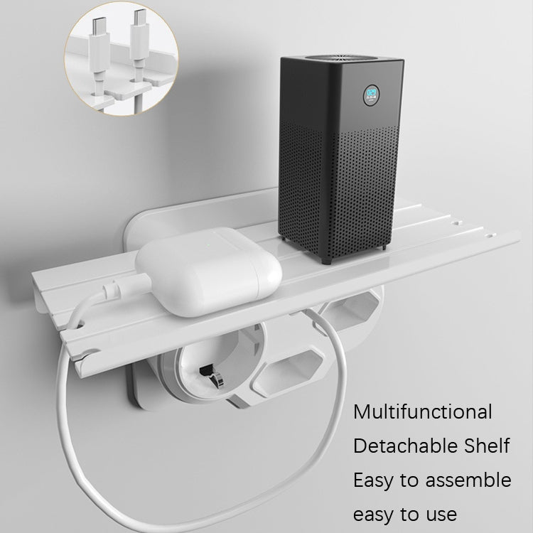 HHT610 Expansion Plug Adapter, EU Plug, Specification: With Tray No Light(White) - Plug Adaptor by PMC Jewellery | Online Shopping South Africa | PMC Jewellery