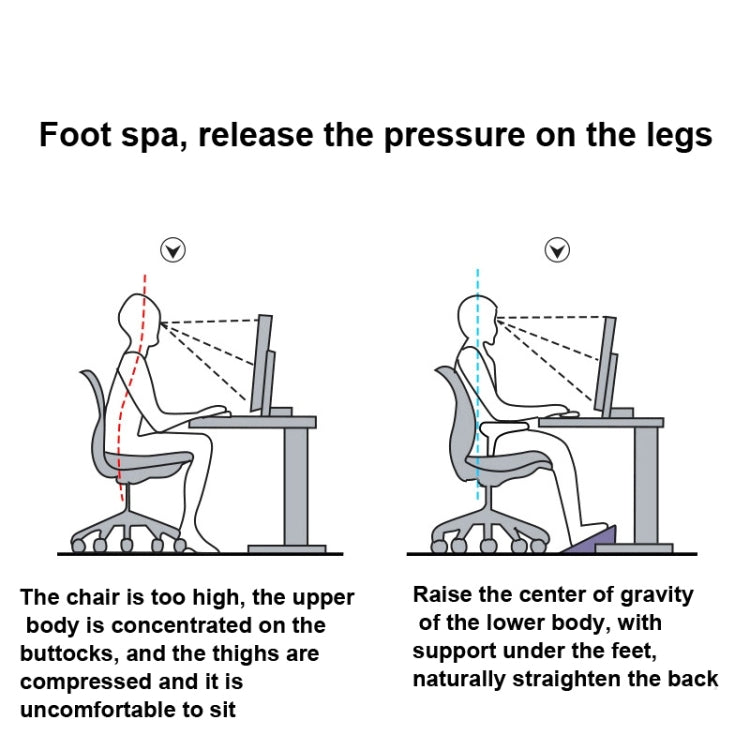 Office Computer Set Up Foot Stool Foot Massage Pedal(Bean Color) - Massage & Relaxation by PMC Jewellery | Online Shopping South Africa | PMC Jewellery