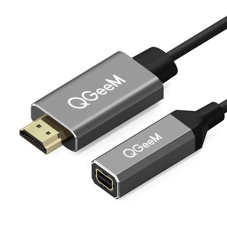 QGeeM QG-HD02 HDMI Single to Mini DP Converter(Silver Gray) - free shipping - PMC TechLife - Order now!