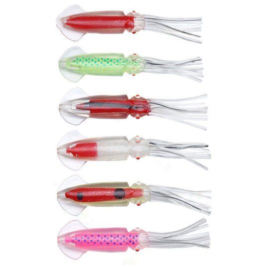 6 PCS / Bag HENGJIA SO1516 12cm / 15cm Colorful Octopus Fake Bait(12cm) - Fishing Lures by HENGJIA | Online Shopping South Africa | PMC Jewellery