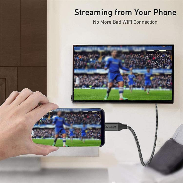 QGeeM QG-UA09 Type-C To HDMI Cable, Length: 3m - Cable by PMC TechLife | Online Shopping South Africa | PMC TechLife