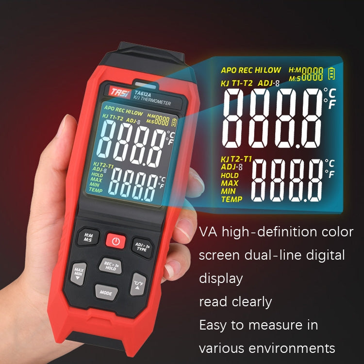 TASI Contact Temperature Meter K-Type Thermocouple Probe Thermometer, Style: TA612C 4 Channels - free shipping - PMC TechLife - Order now!
