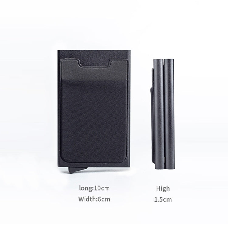 RFID Aluminum Alloy Anti-Degaussing Coin Card Holder(Black Silver) - free shipping - PMC TechLife - Order now!