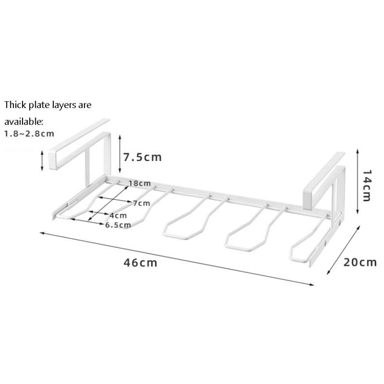 HP220110 Shoe Cabinet Partition Boot Storage Rack(White) - Shelf & Hooks by PMC TechLife | Online Shopping South Africa | PMC TechLife