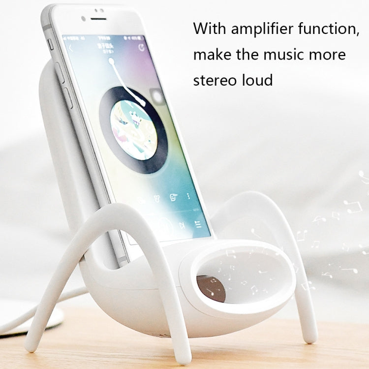 JP-wxc Chair Shape Wireless Charger with Amplifier Function(White) - Wireless Charger by PMC TechLife | Online Shopping South Africa | PMC TechLife