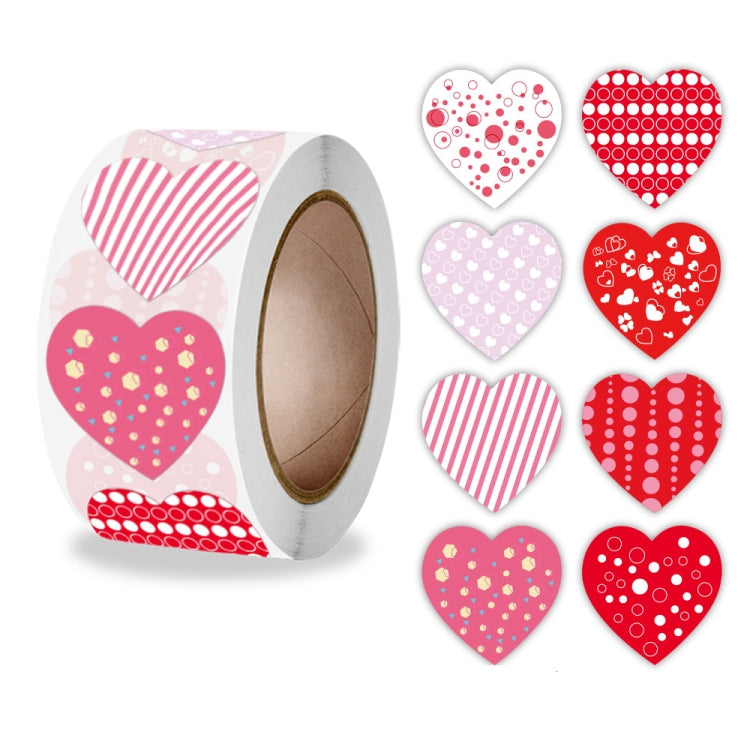 Roll Pack Valentine Day Heart Love Sticker Self-adhesive Label, Size: 2.5cm / 1 Inch(A-260) - Sticker & Tags by PMC Jewellery | Online Shopping South Africa | PMC Jewellery