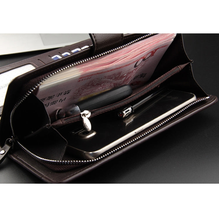 Baellerry Casual Wallet Long Clutch Tri-fold Wallet Multifunctional Phone Bag For Men(Black) - free shipping - PMC TechLife - Order now!