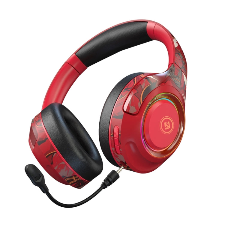 EL-A2 Gaming Ambient Light Folding Wireless Bluetooth Headset(Red) - Headset & Headphone by PMC TechLife | Online Shopping South Africa | PMC TechLife