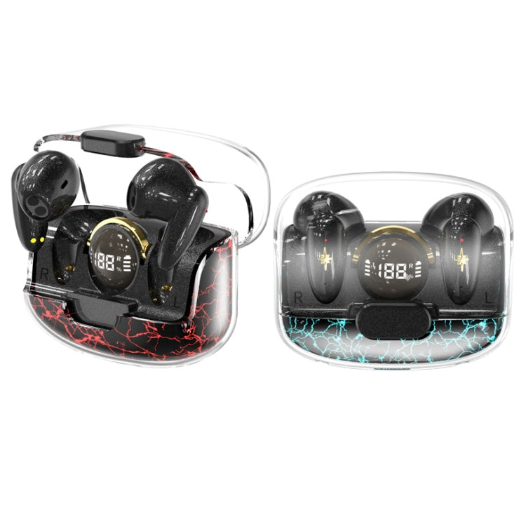 TWS Wireless Bluetooth Headset In-ear Space Capsule Gaming Headset(Transparent Black) - TWS Earphone by PMC Jewellery | Online Shopping South Africa | PMC Jewellery