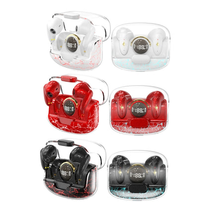 TWS Wireless Bluetooth Headset In-ear Space Capsule Gaming Headset(Transparent Red) - TWS Earphone by PMC Jewellery | Online Shopping South Africa | PMC Jewellery