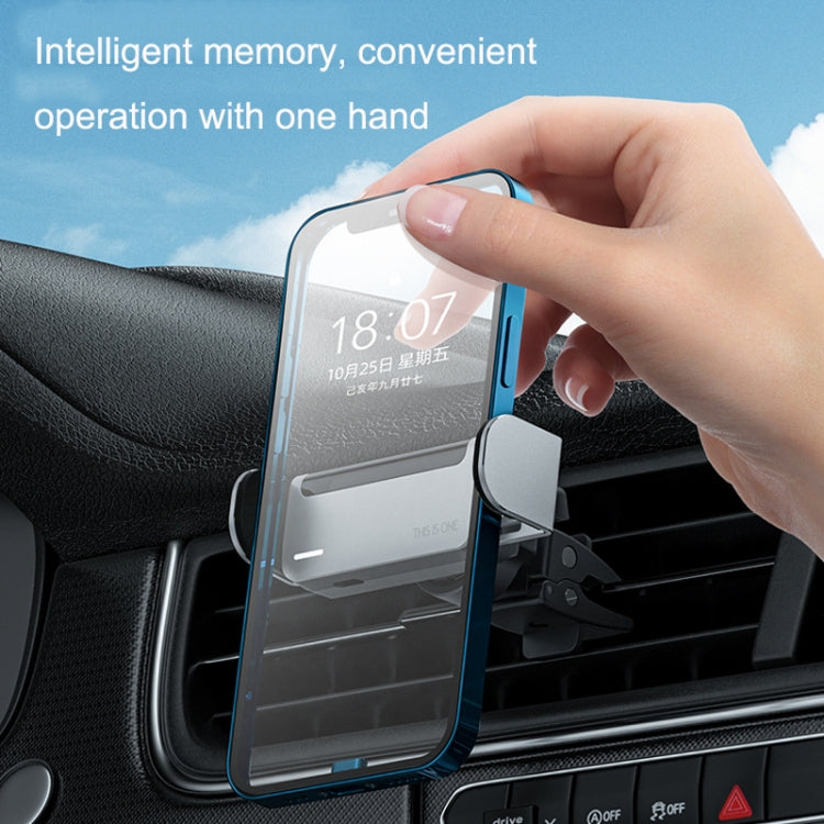 E02 Intelligent Induction Car Aluminum Alloy Mobile Phone Bracket(Gray) - Car Holders by PMC Jewellery | Online Shopping South Africa | PMC Jewellery