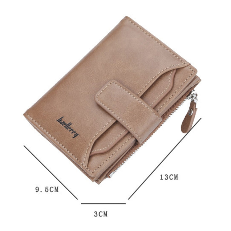 Baellerry D3218 Men Short Multi-Card Slot Zipper Wallet Large Capacity Card Holder(Brown) - Wallets by Baellerry | Online Shopping South Africa | PMC Jewellery