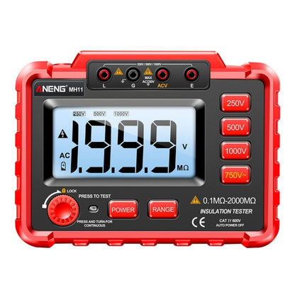 ANENG MH11 High Voltage Digital Insulation Resistance Voltage Tester(Red) - Current & Voltage Tester by ANENG | Online Shopping South Africa | PMC Jewellery | Buy Now Pay Later Mobicred