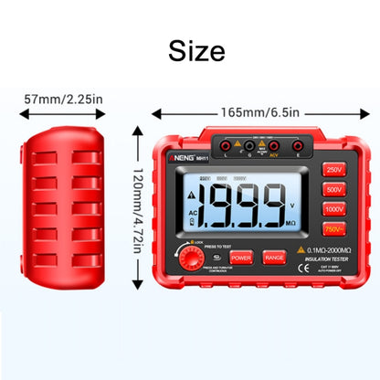 ANENG MH11 High Voltage Digital Insulation Resistance Voltage Tester(Red) - Current & Voltage Tester by ANENG | Online Shopping South Africa | PMC Jewellery | Buy Now Pay Later Mobicred