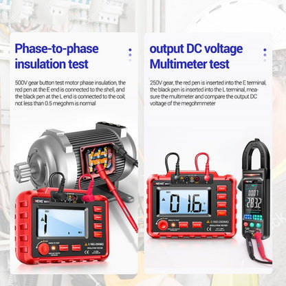ANENG MH11 High Voltage Digital Insulation Resistance Voltage Tester(Red) - Current & Voltage Tester by ANENG | Online Shopping South Africa | PMC Jewellery | Buy Now Pay Later Mobicred