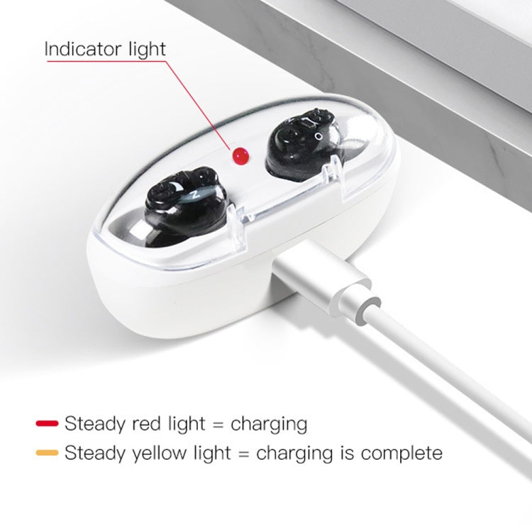 Magnetic Charge Dual-unit Sound Collector, Specification: US Plug(Black) - Hearing Aids by PMC TechLife | Online Shopping South Africa | PMC TechLife