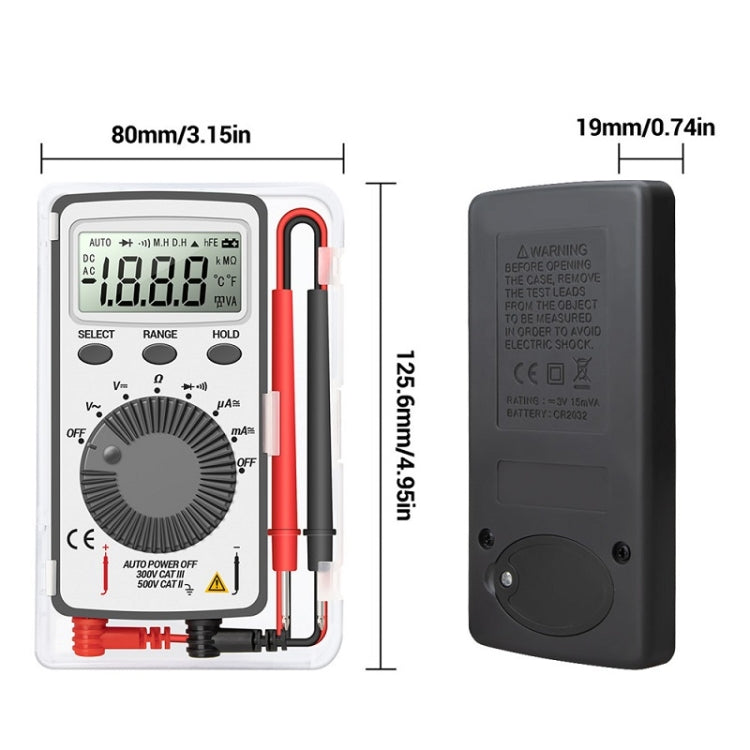 ANENG AN-101 Ultra-thin Mini Digital Display Voltage and Current Multimeter - free shipping - PMC TechLife - Order now!