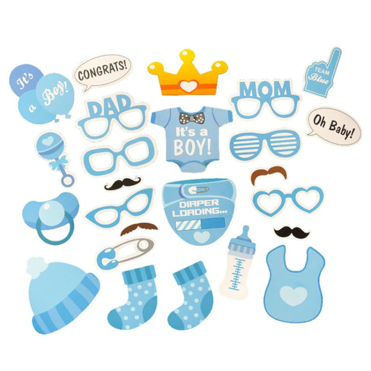 3 Sets Baby Birthday Party Gender Reveal Stickers Photo Props(25PCS/Set Boys Suit) - Holiday Decorations by PMC Jewellery | Online Shopping South Africa | PMC Jewellery