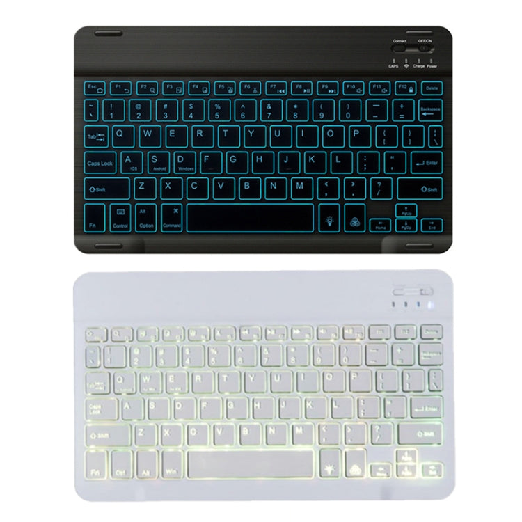 78 Keys 10 Inch RGB Colorful Backlit Bluetooth Keyboard For Mobile Phone / Tablet(Black) - Wireless Keyboard by PMC TechLife | Online Shopping South Africa | PMC TechLife
