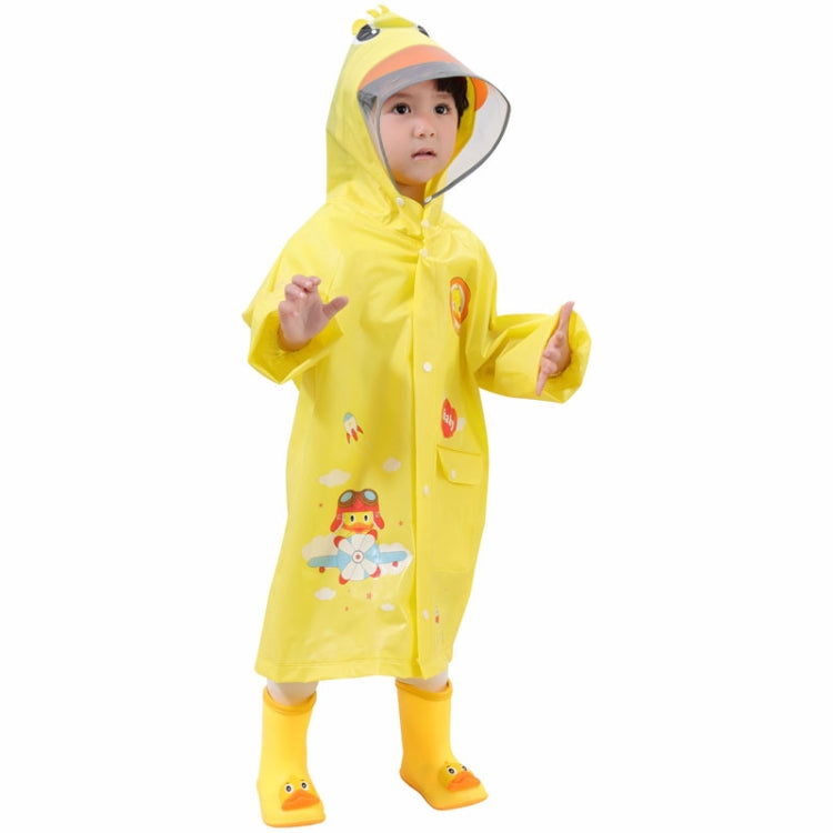 Large Hat Brim Cartoon Print Children Raincoat with Schoolbag Seat, Size: M(Pink) - Raincoats by PMC Jewellery | Online Shopping South Africa | PMC Jewellery