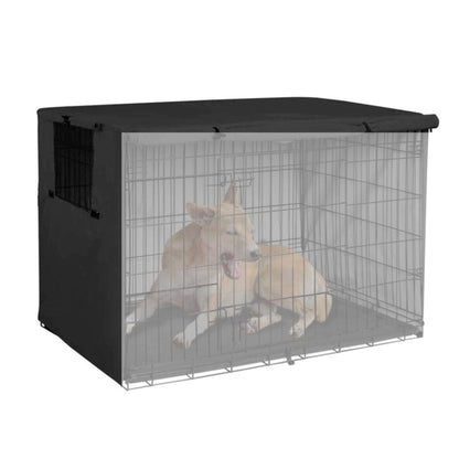 Oxford Cloth Pet Cage Cover Outdoor Furniture Dustproof Rainproof Sunscreen Cover, Size: 109x74x76cm(Black) - Dust Covers by PMC Jewellery | Online Shopping South Africa | PMC Jewellery