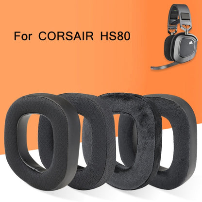 2 PCS RGB Headest Sponge Cover Earmuffs For Corsair HS80(Mesh + Protein Skin) - Earmuff & Pad by PMC Jewellery | Online Shopping South Africa | PMC Jewellery