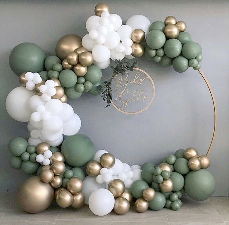 137 In 1 Vintage Avocado Green Latex Balloon Chain Set Wedding Party Decorations - Balloons by PMC Jewellery | Online Shopping South Africa | PMC Jewellery