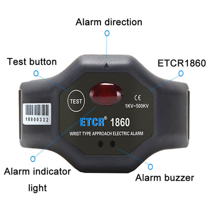 ETCR Non-contact High Voltage Alarm Ellectrician Test Pen, Model: ETCR1860 For Wrist - Current & Voltage Tester by ETCR | Online Shopping South Africa | PMC Jewellery | Buy Now Pay Later Mobicred