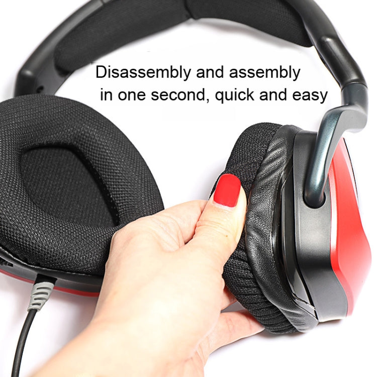 2 PCS Replacement Earpads for Corsair Void Pro Elite,Style: Black Protein Leather - Earmuff & Pad by PMC TechLife | Online Shopping South Africa | PMC TechLife