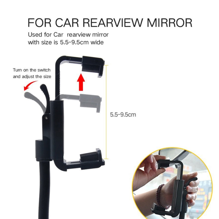 Car Rearview Mirror Hose Bracket Mobile Phone Clip Universal Navigation Bracket - Car Holders by PMC Jewellery | Online Shopping South Africa | PMC Jewellery