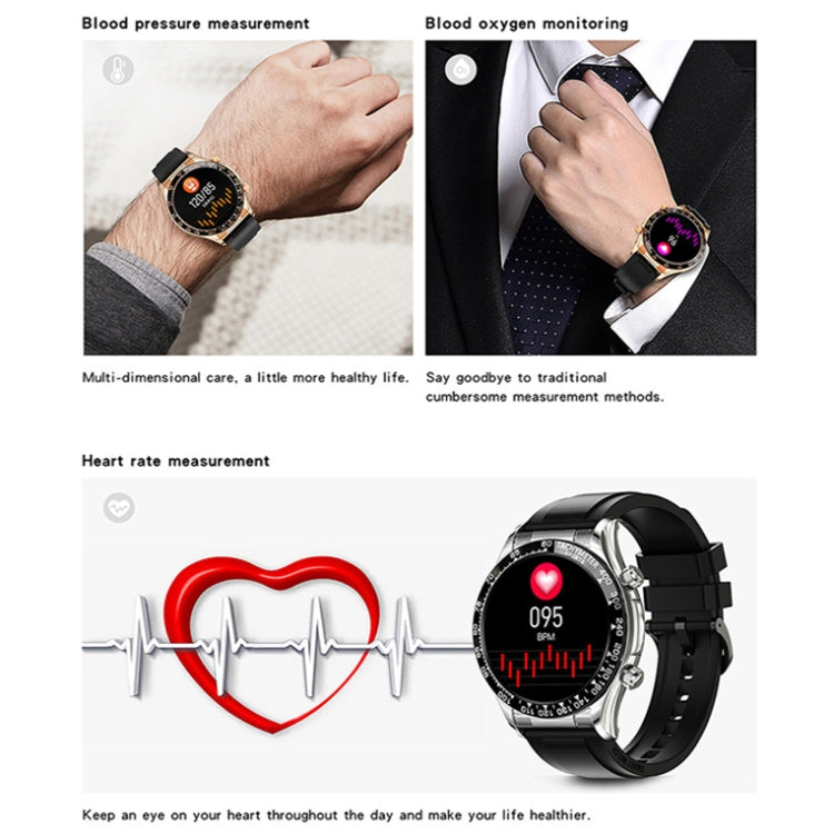 LOANIY E18 Pro Smart Bluetooth Calling Watch with NFC Function, Color: Gold Leather - free shipping - PMC TechLife - Order now!