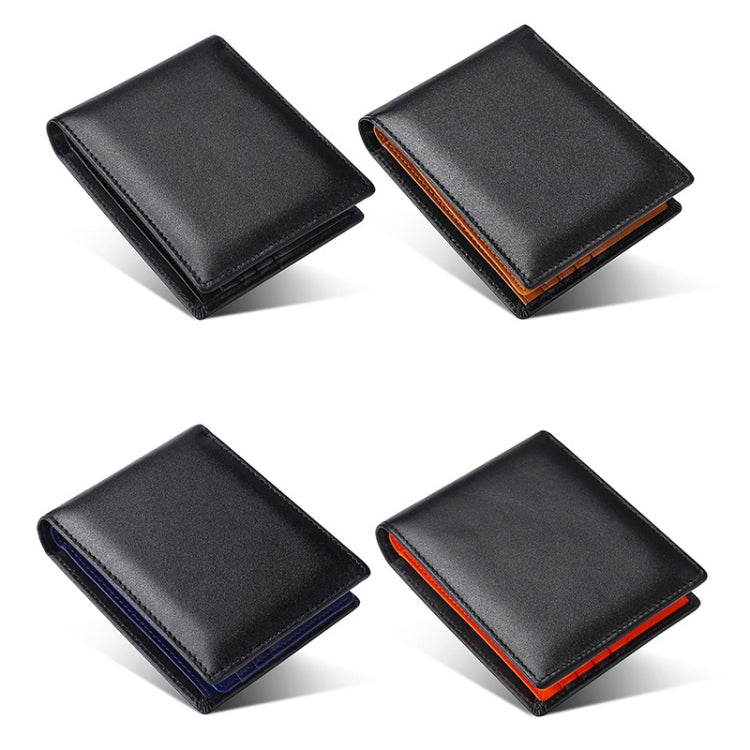 TP-215 Leather RFID Anti-theft Tri-fold Short Wallet(Blue) - free shipping - PMC TechLife - Order now!