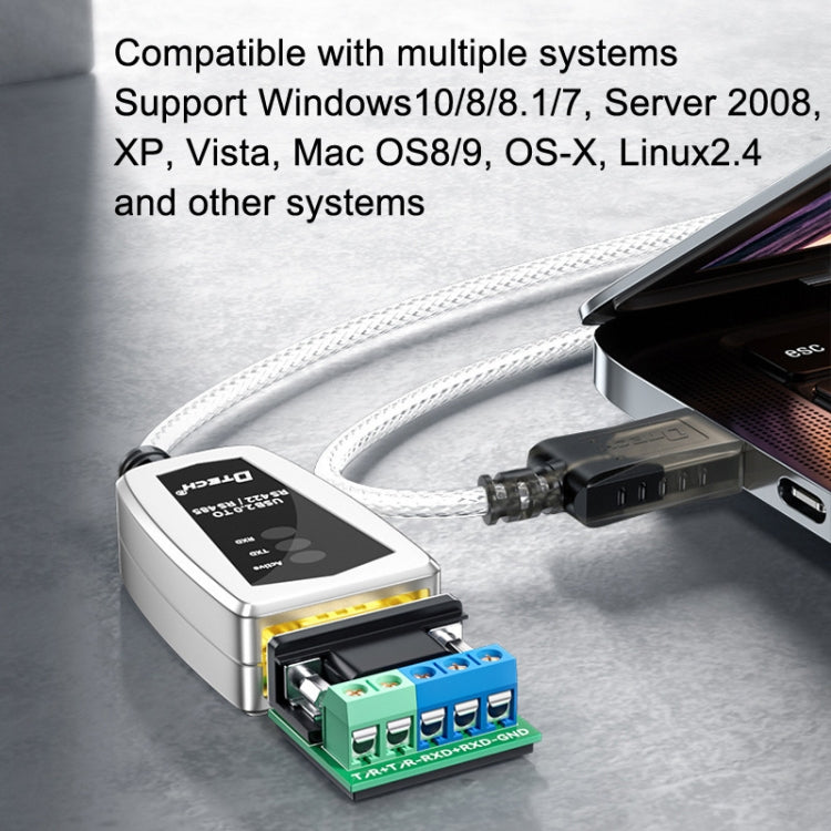 DTECH DT-5119 0.5m USB To RS485/422 Industrial Converter Serial Line Communication Adapter - free shipping - PMC TechLife - Order now!
