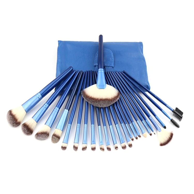 24 PCS / Set Beauty Makeup Brushes Tools Kit(Blue) - Makeup Brushes by PMC Jewellery | Online Shopping South Africa | PMC Jewellery