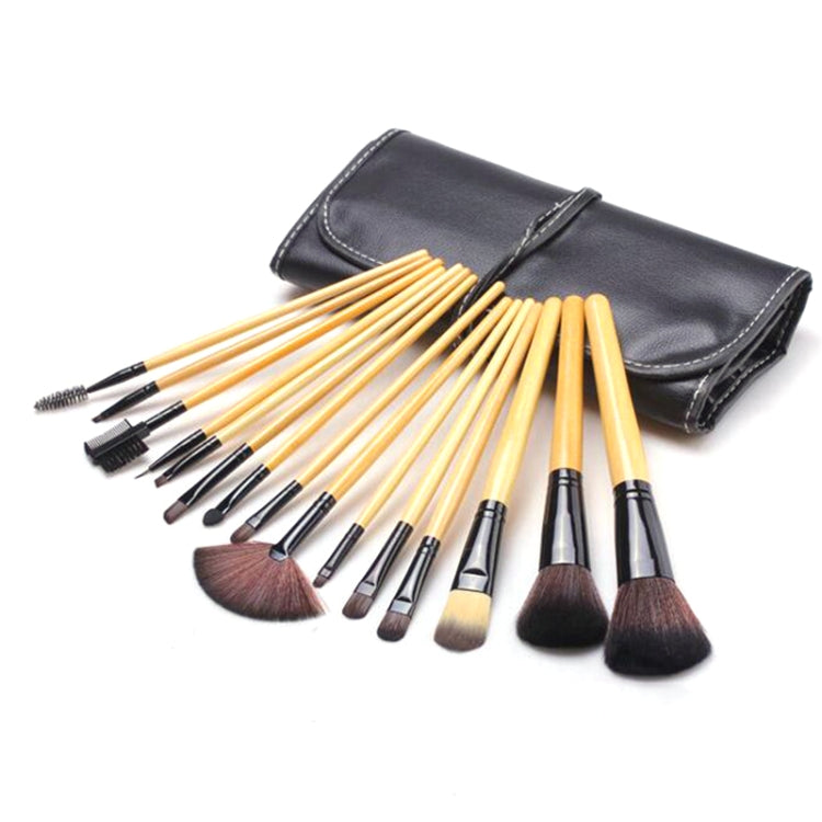 15 PCS / Set Wood Color Makeup Brush Set Loose Powder Brush Makeup Tool - Makeup Brushes by PMC Jewellery | Online Shopping South Africa | PMC Jewellery