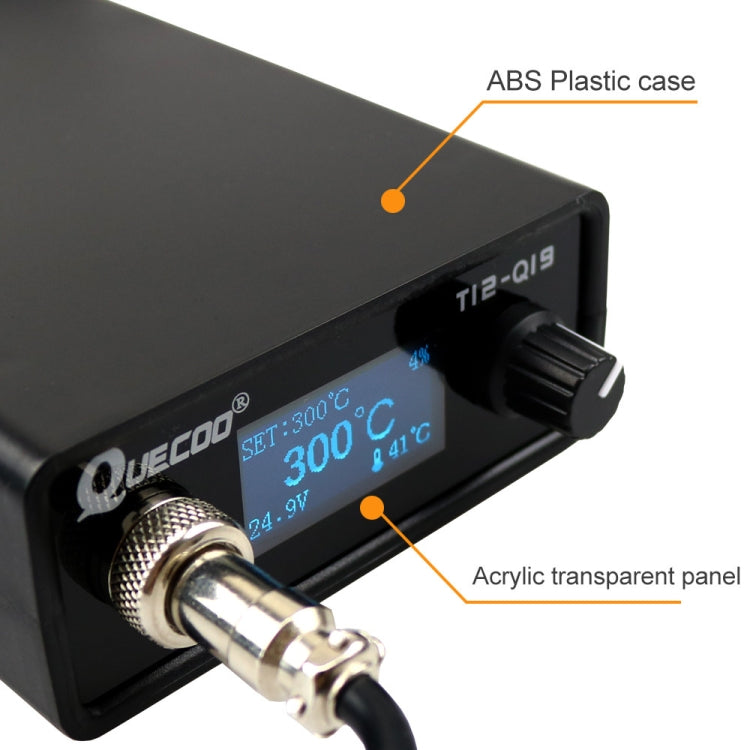 QUECOO 1.3 Inch Display Soldering Station with Handle, Set: US Plug (Q19+P9) - free shipping - PMC TechLife - Order now!