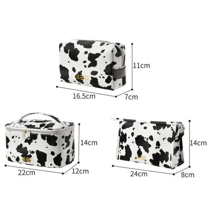 Waterproof PU Cosmetic Bag Milk Pattern Cosmetics Storage Bag, Style: Briefcase - Storage Boxes by PMC Jewellery | Online Shopping South Africa | PMC Jewellery