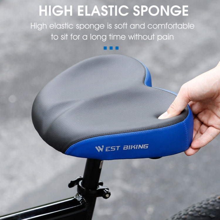 WEST BIKING Bicycle Widened And Comfortable Shock Absorbing Saddle(Black) - free shipping - PMC TechLife - Order now!