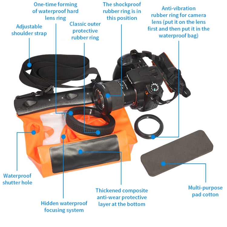Tteoobl  20m Underwater Diving Camera Housing Case Pouch  Camera Waterproof Dry Bag, Size: M(Frosted Transparent) - free shipping - PMC TechLife - Order now!