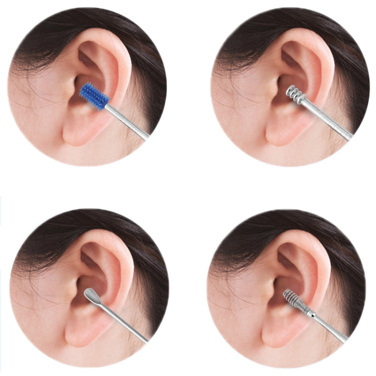 2 Packs Push-Pull Cylinder Storage Ear Scoop Set, Specification: 6 PCS/Set Orange - Ear Care Tools by PMC TechLife | Online Shopping South Africa | PMC TechLife | Buy Now Pay Later Mobicred