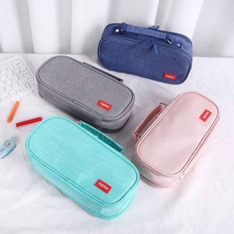 Large Capacity Multi-layer Portable Stationery Bag Canvas Pen Bag(Navy Blue) - Pen Holder by PMC TechLife | Online Shopping South Africa | PMC TechLife