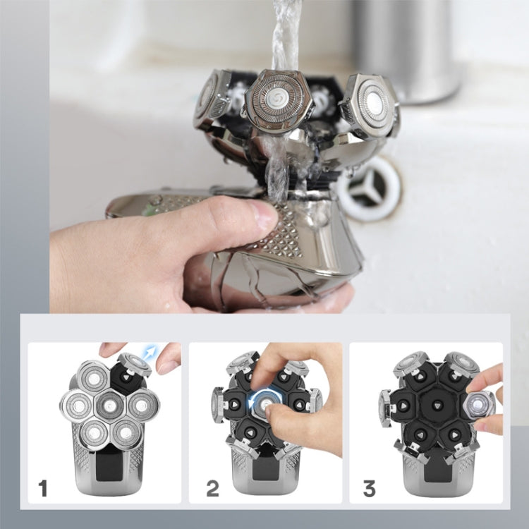 Shaver Replaceable Washable Double Ring Knife Mesh Floating Head 6 Knife Net - Shavers Parts & Accessories by PMC TechLife | Online Shopping South Africa | PMC TechLife | Buy Now Pay Later Mobicred
