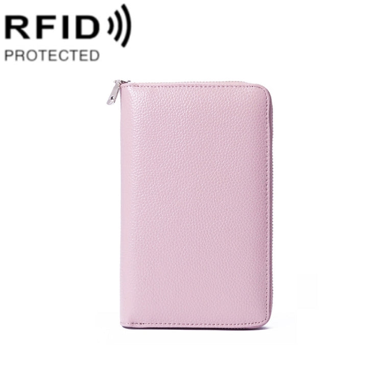 1659 RFID Anti-magnetic Anti-theft Passport Bag Document Bag Wallet(Lotus) - Antimagnetic RFID Package by PMC Jewellery | Online Shopping South Africa | PMC Jewellery | Buy Now Pay Later Mobicred