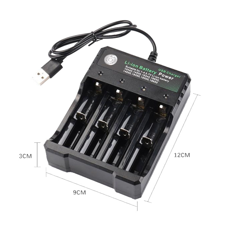 BMAX 18650 4.2V Lithium Battery USB Independent 4 Slot Charger(Colorful Box) - Charger & Converter by BMAX | Online Shopping South Africa | PMC Jewellery
