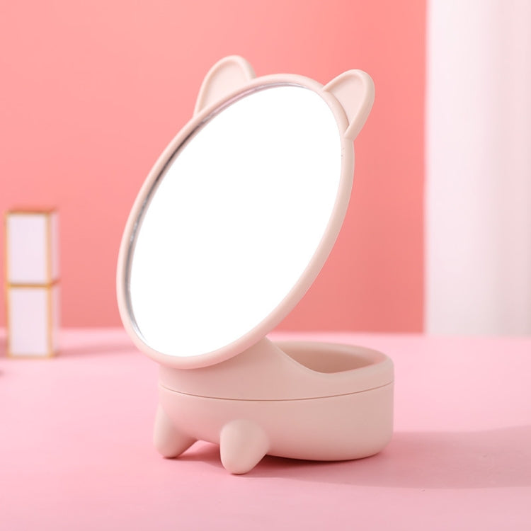 Detachable Cute Kitten Desktop Makeup Mirror with Storage Function(Pink) - Mirror by PMC Jewellery | Online Shopping South Africa | PMC Jewellery