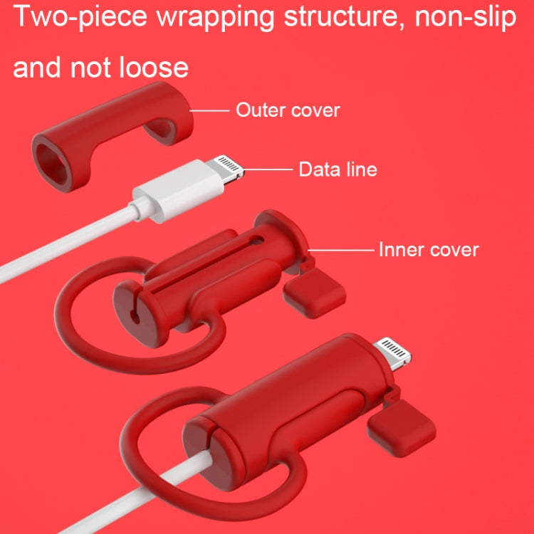 3 PCS Soft Washable Data Cable Silicone Case For Apple, Spec: Type-C (Black) - Cable Organizer by PMC TechLife | Online Shopping South Africa | PMC TechLife | Buy Now Pay Later Mobicred